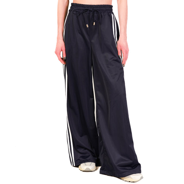 Pantalón Vicolo-Pantalone con cintura elástica y banda lateral - azul