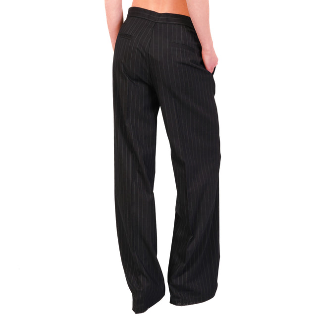 Pantalón recto de raya diplomática Vicolo - azul