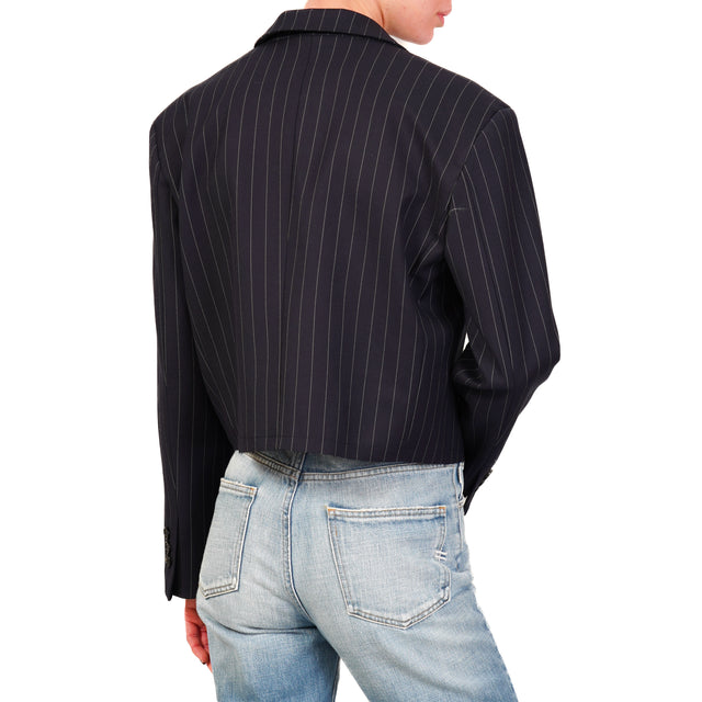 Chaqueta corta de raya diplomática Vicolo - Azul