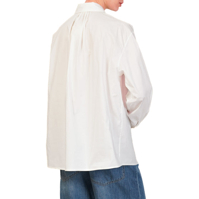 Vicolo-Camicia over con bolo - bianco