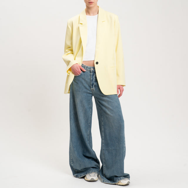 Chaqueta extragrande de un botón Vicolo - Mimosa