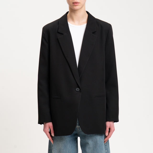 Chaqueta extragrande Vicolo de un botón - Negra
