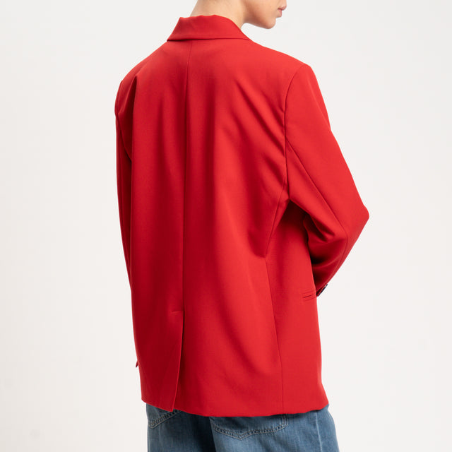 Vicolo-Giacca oversize 1 bottone - rosso
