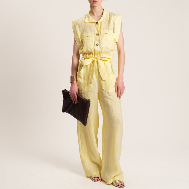 Vicolo-Tuta in lino worker - mimosa