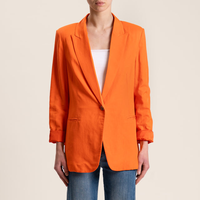 Vicolo-Giacca misto lino un bottone - orange