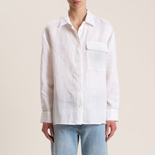 Vicolo-Camicia in lino - latte