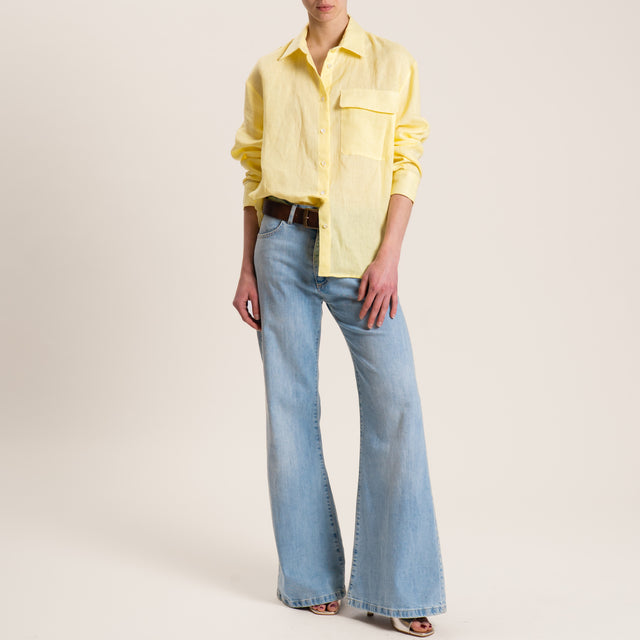 Vicolo-Camicia in lino - mimosa