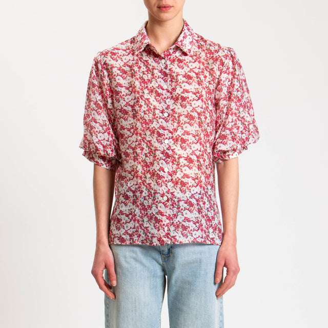 Vicolo-Camicia fantasia provenzale - latte/cherry