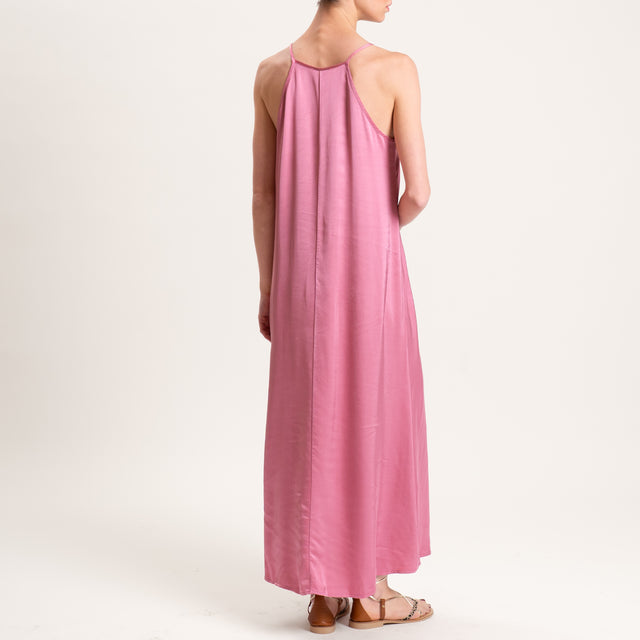 Vicolo-Abito satin con bretelle - blush