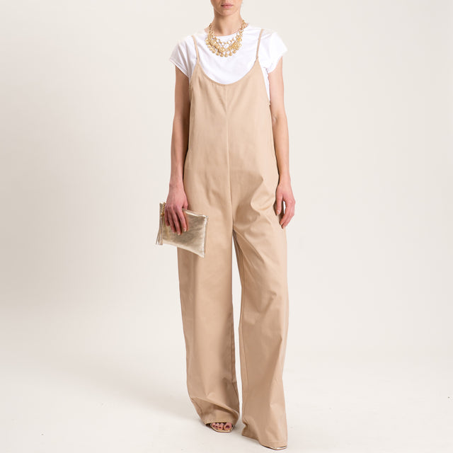 Vicolo-Tuta con tasche bretelle regolabili - beige