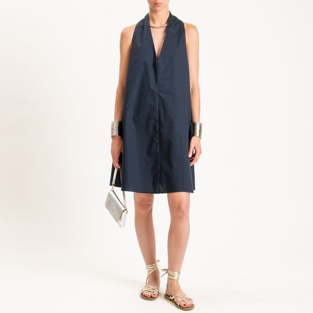 Vicolo-Abito tela parachute con tasche - blu
