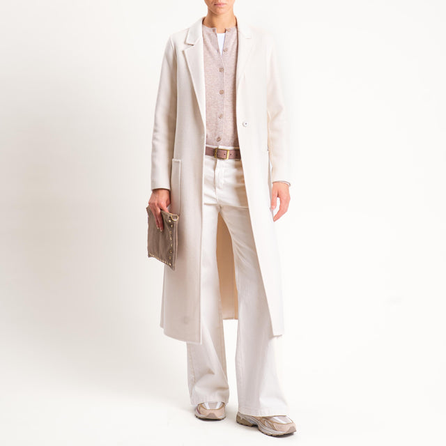 Vicolo-Cappotto hand made misto lana - burro