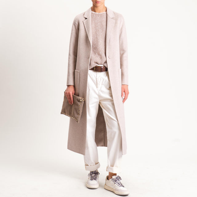 Vicolo-Cappotto hand made misto lana - taupe