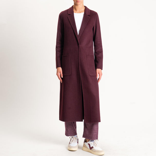 Vicolo-Cappotto hand made misto lana - vino