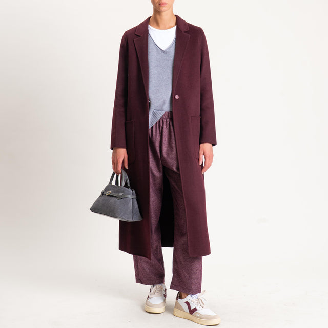 Vicolo-Cappotto hand made misto lana - vino