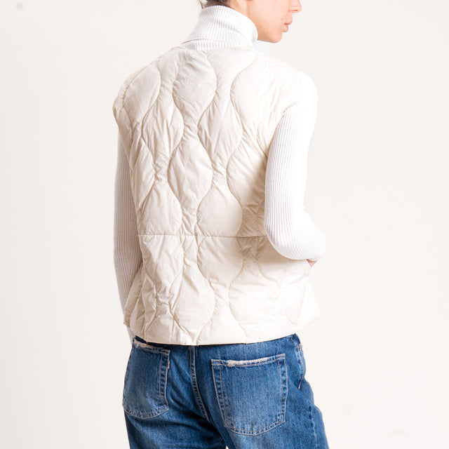 Vicolo-Gilet trapuntato 100 grammi - gesso