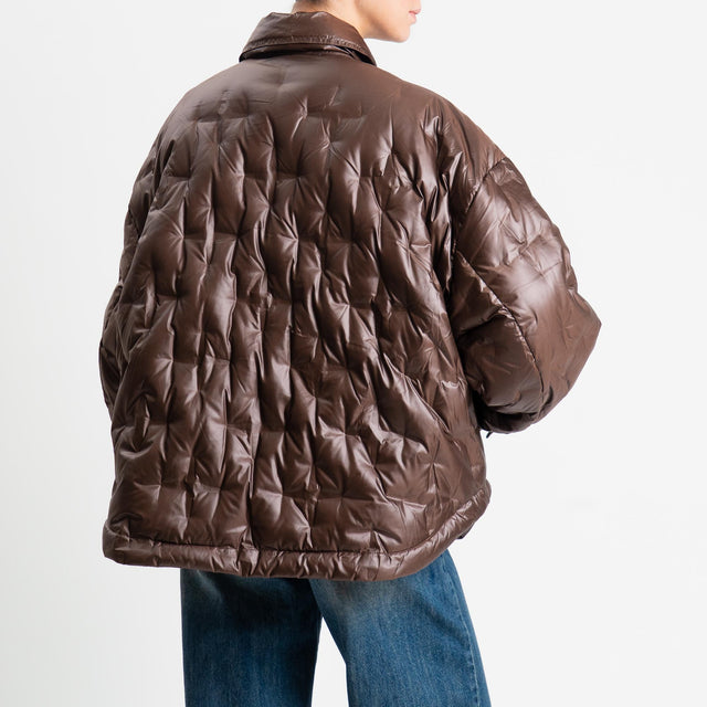 Vicolo-Piumino over con tasche - moro