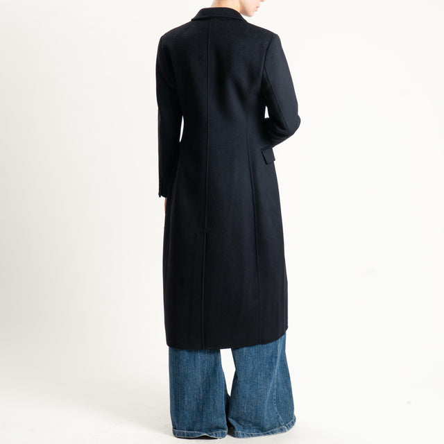 Vicolo-Cappotto hand made doppiopetto misto lana - nero