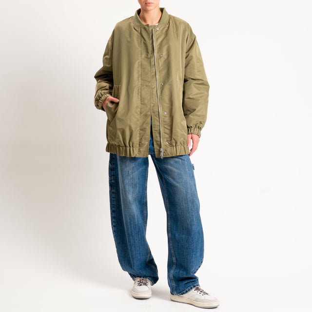 Vicolo-Bomber oversize imbottito water repellent - kaki