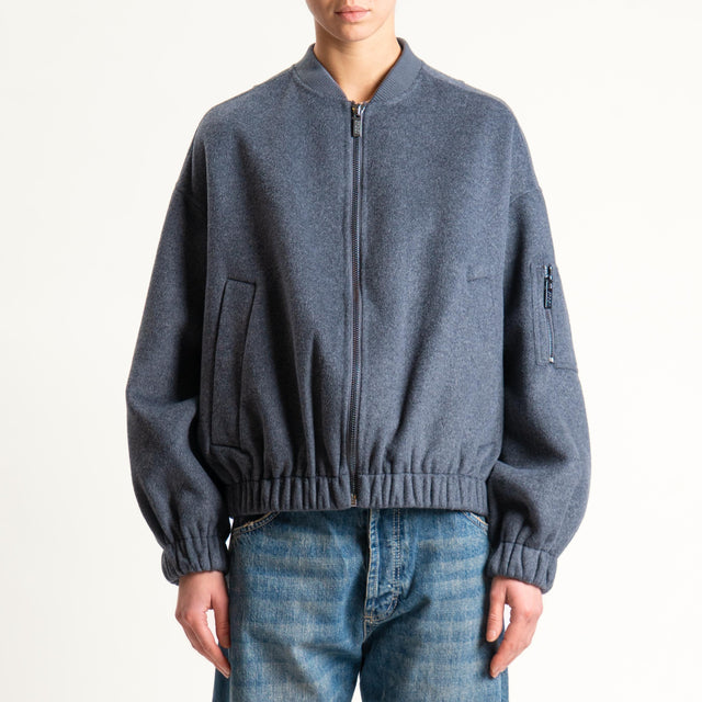 Vicolo- Bomber in velour - antracite