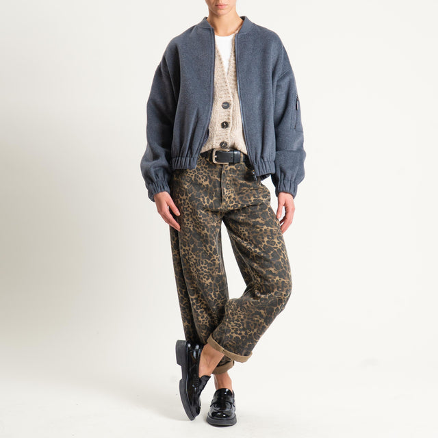 Vicolo- Bomber in velour - antracite