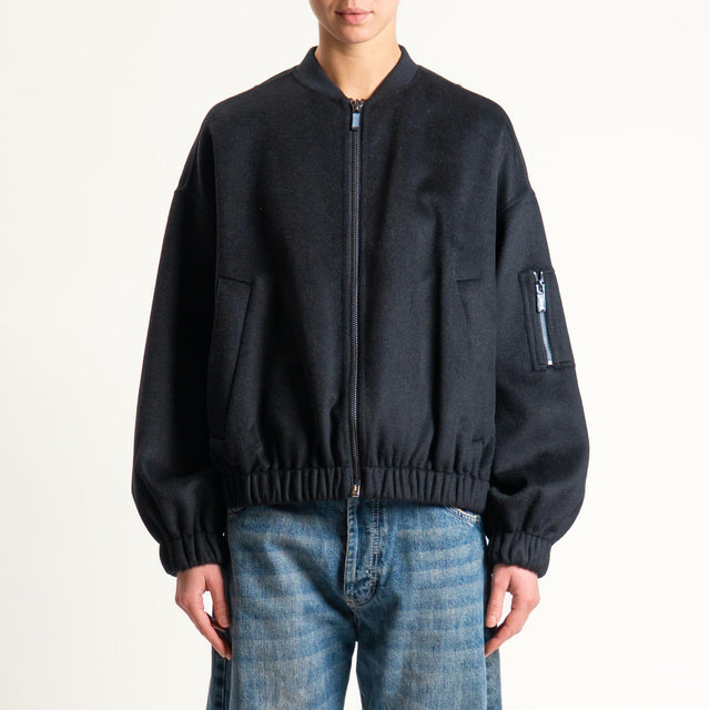 Vicolo- Bomber in velour - nero