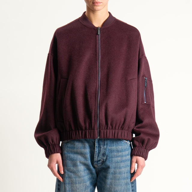 Vicolo- Bomber in velour - Bordeaux