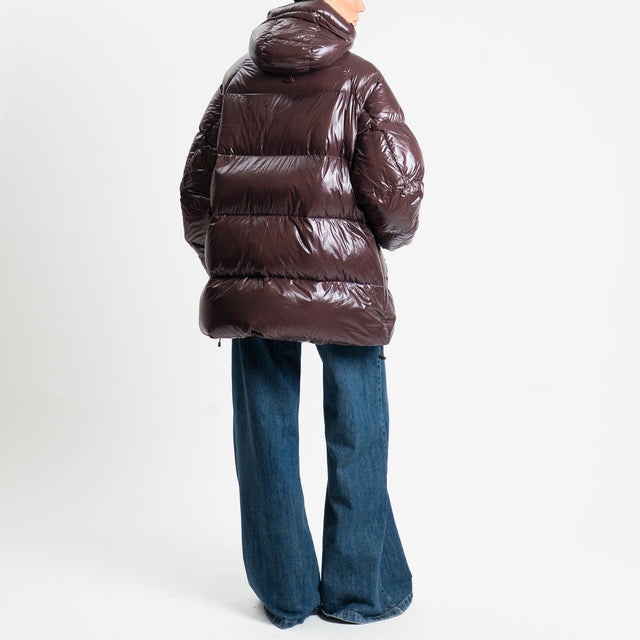 Vicolo-Piumino over con cappuccio - moro