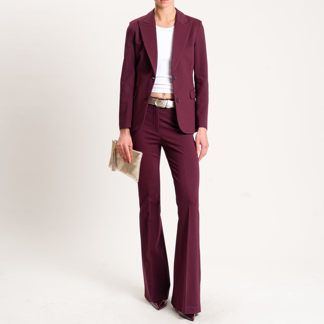 Vicolo-Pantalone punto milano bootcut - Bordeaux