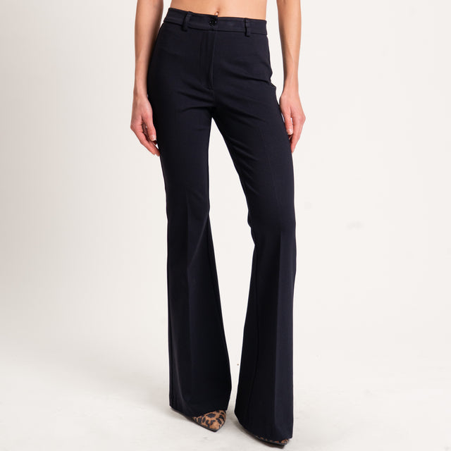 Vicolo-Pantalone punto milano bootcut - nero