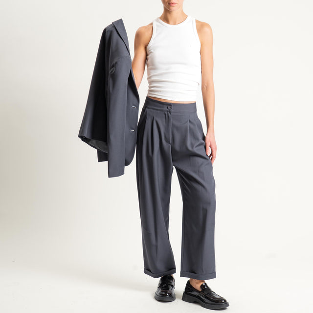 Vicolo- Pantalone con pinces - piombo