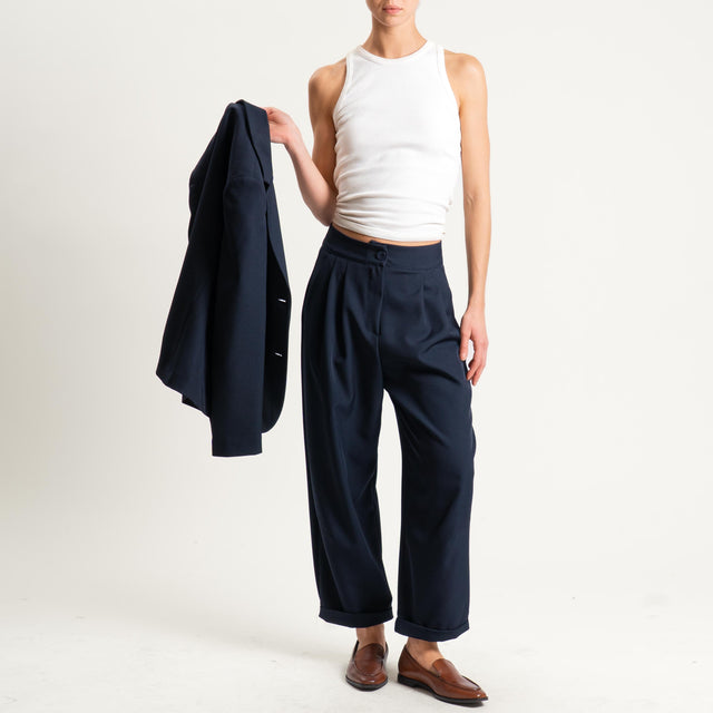 Vicolo- Pantalone con pinces - Blu