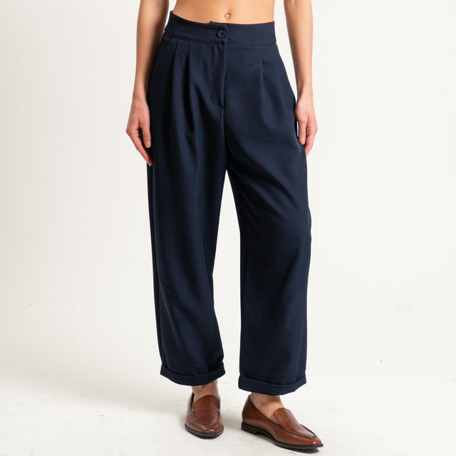 Vicolo- Pantalone con pinces - Blu