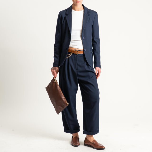 Vicolo- Pantalone con pinces - Blu