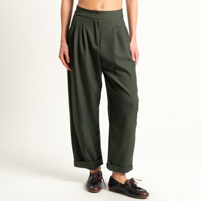 Vicolo- Pantalone con pinces - militare