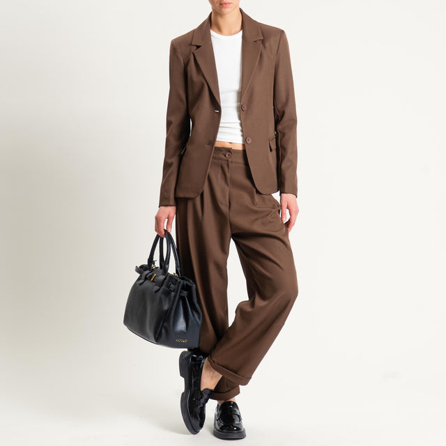 Vicolo- Pantalone con pinces - cioccolato