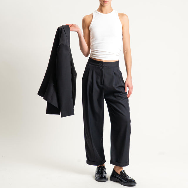 Vicolo- Pantalone con pinces - nero