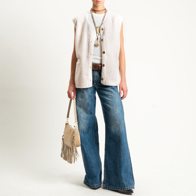 Vicolo-Gilet teddy - latte