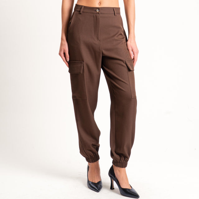 Vicolo-Pantalone cargo - cioccolato