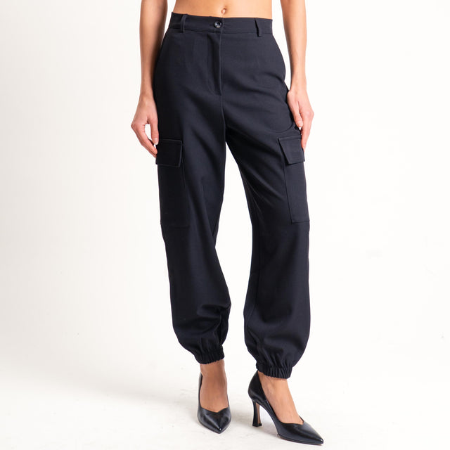 Vicolo-Pantalone cargo - nero
