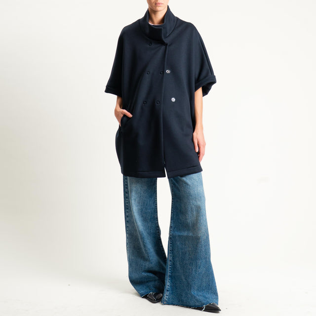 Vicolo-Giacca poncho in neoprene - nero
