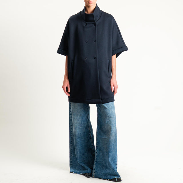 Vicolo-Giacca poncho in neoprene - nero