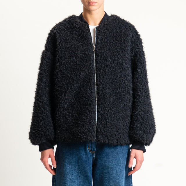 Vicolo- Bomber bouclè - Nero