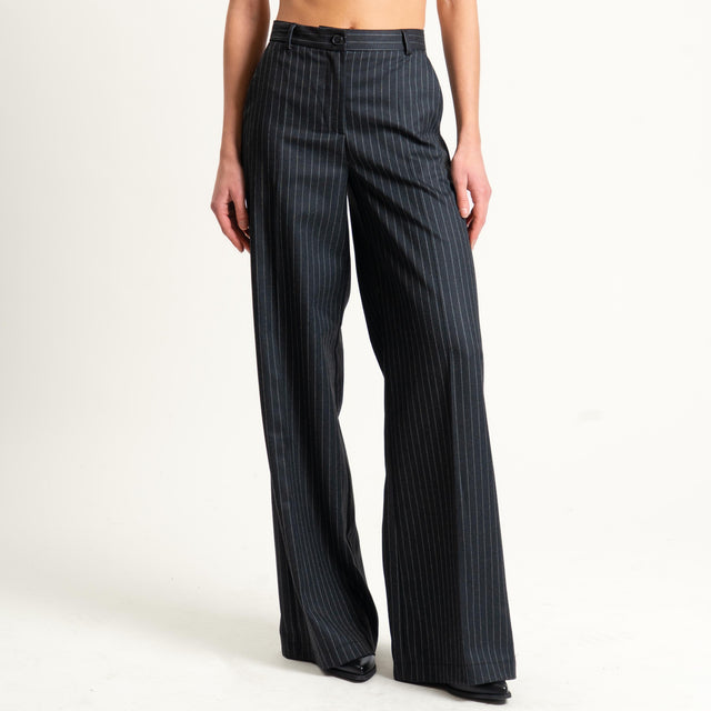 Vicolo-Pantalone gessato - nero