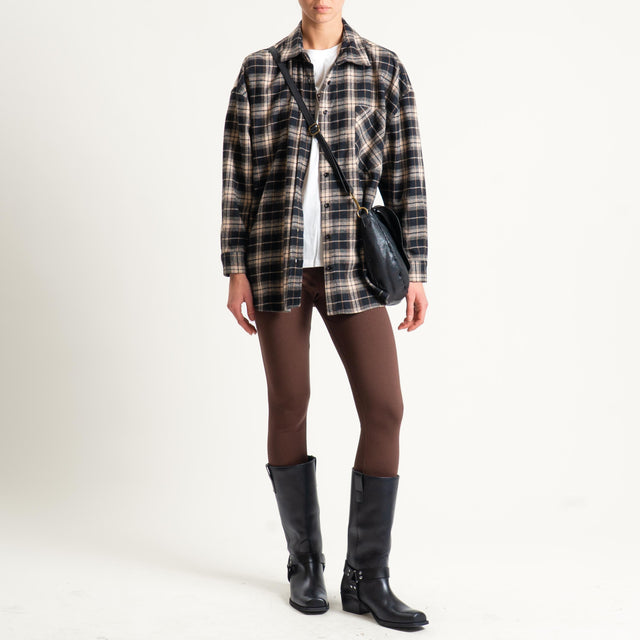 Vicolo-Leggings elastico in vita - cioccolato