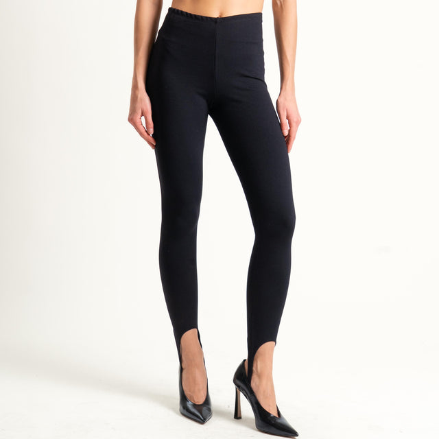 Vicolo-Leggings elastico in vita - Nero