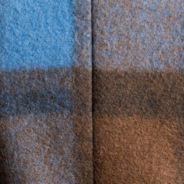 Vicolo-Giacca quadri con cintura - moro/azzurro/grigio