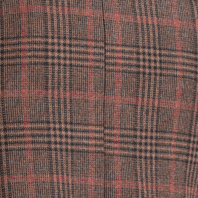 Vicolo-Giacca misto lana un bottone con spille - check cuoio/nero/red