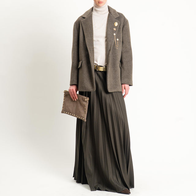 Vicolo-Giacca cappotto oversize con spille - militare