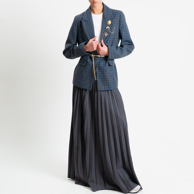 Vicolo-Gonna plissè elastico in vita - antracite